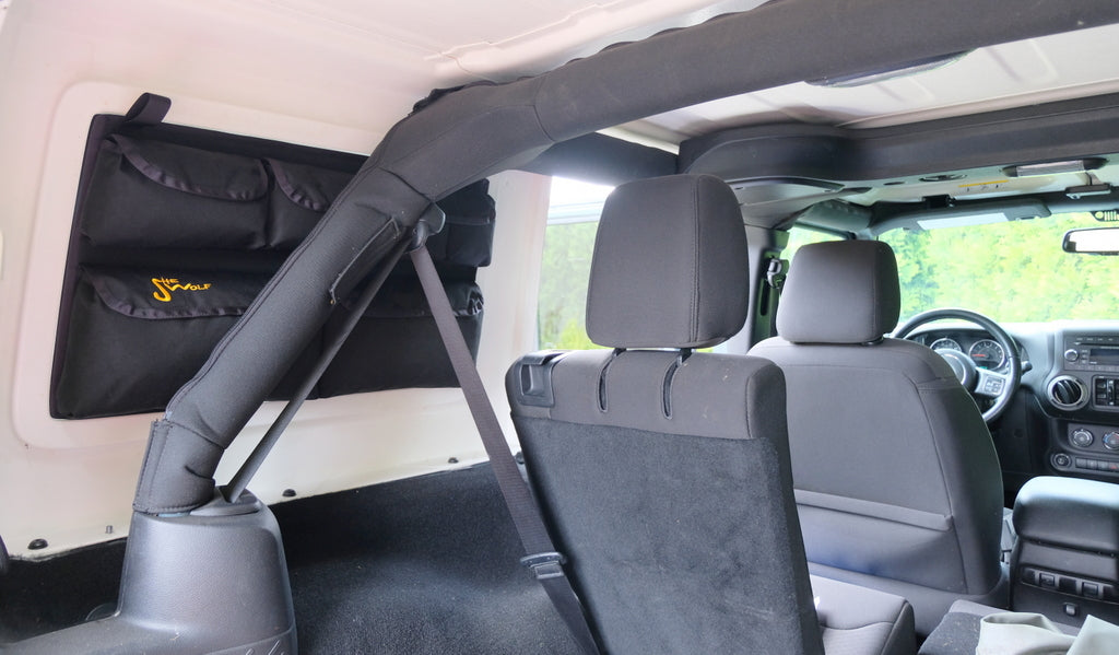 Poches de fenêtre, organiseur de fenêtre latérale pour Jeep Wrangler JLU 2017-