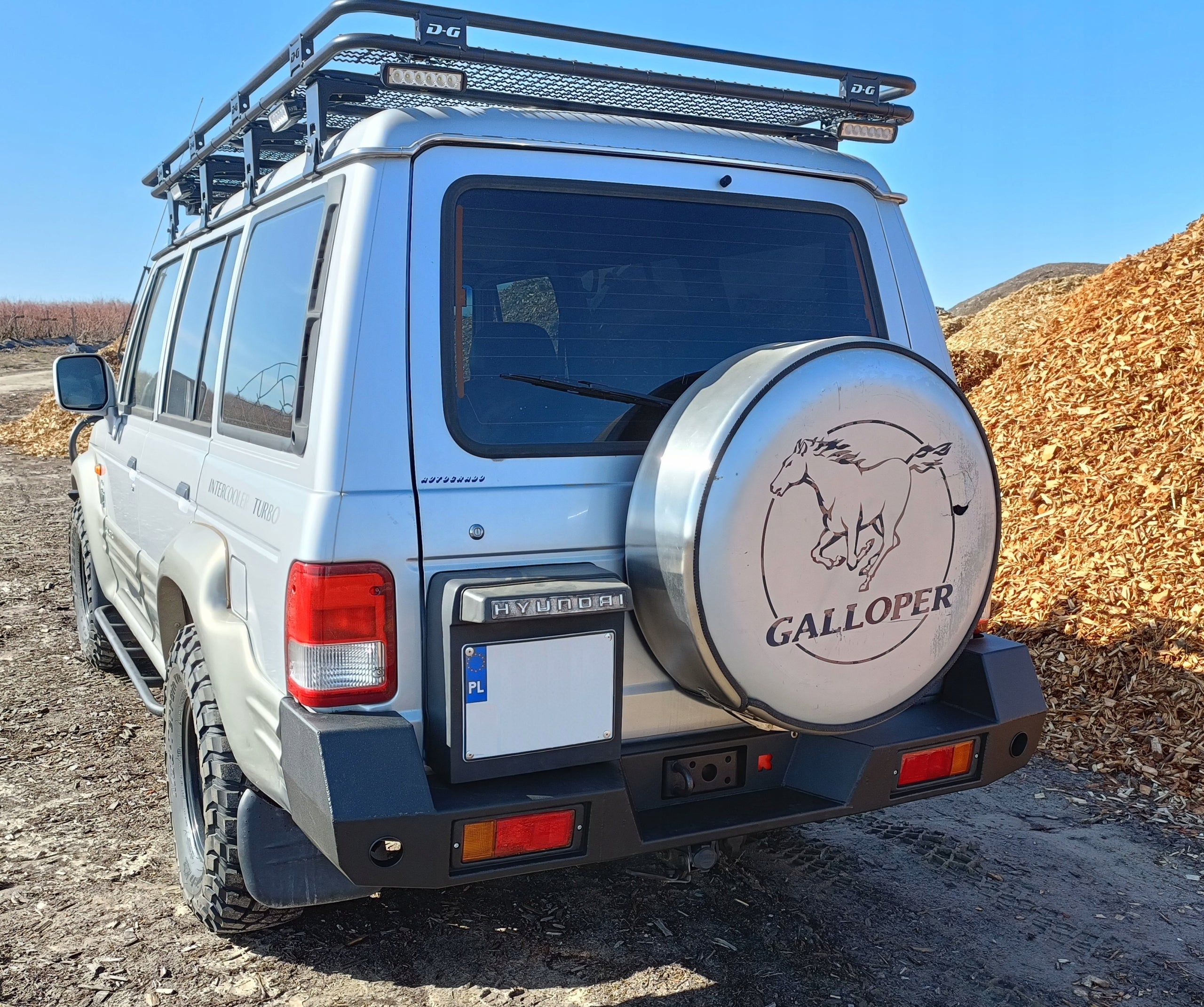 Pare-chocs arrière en acier Hyundai Galloper 5 portes