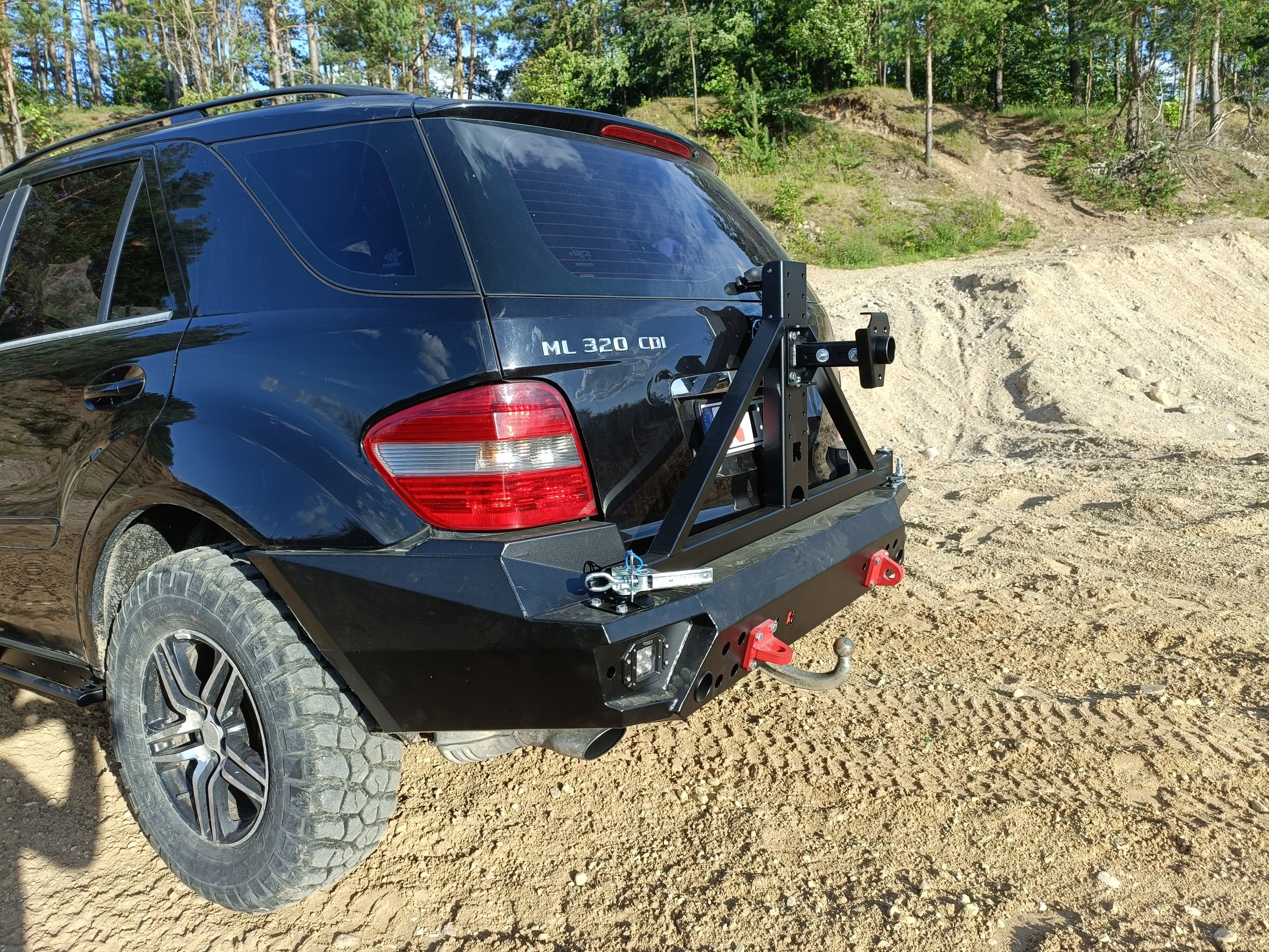 Spare Wheel Carrier - Mercedes ML W164 Steel Bumper