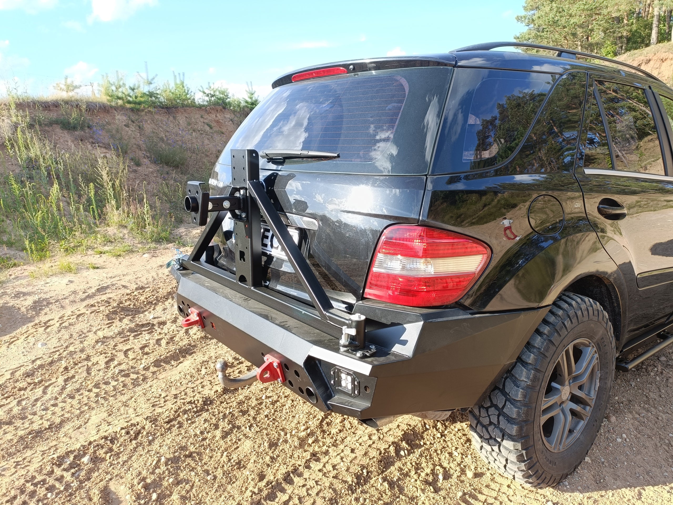 Spare Wheel Carrier - Mercedes ML W164 Steel Bumper