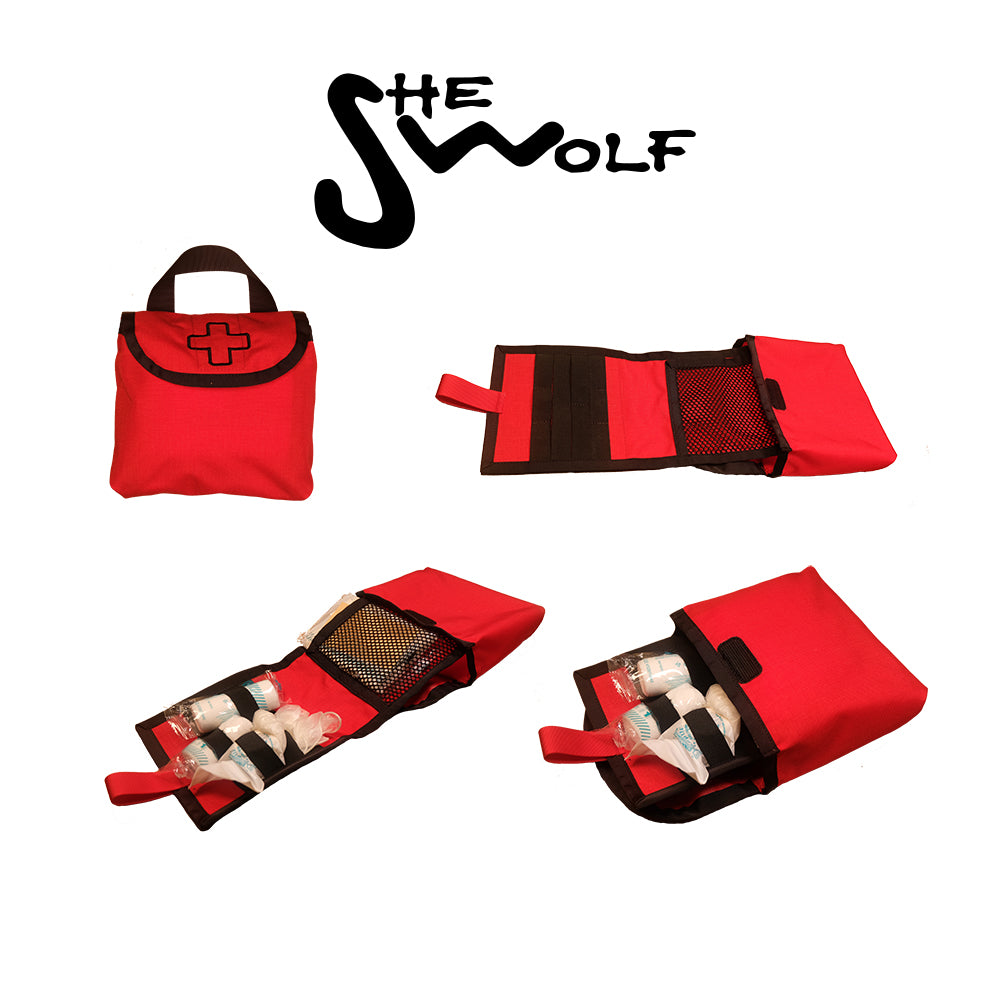 Ensemble organisateur de lunette arrière pour VW T6.1 avec trousse de premiers secours et sachets détachables