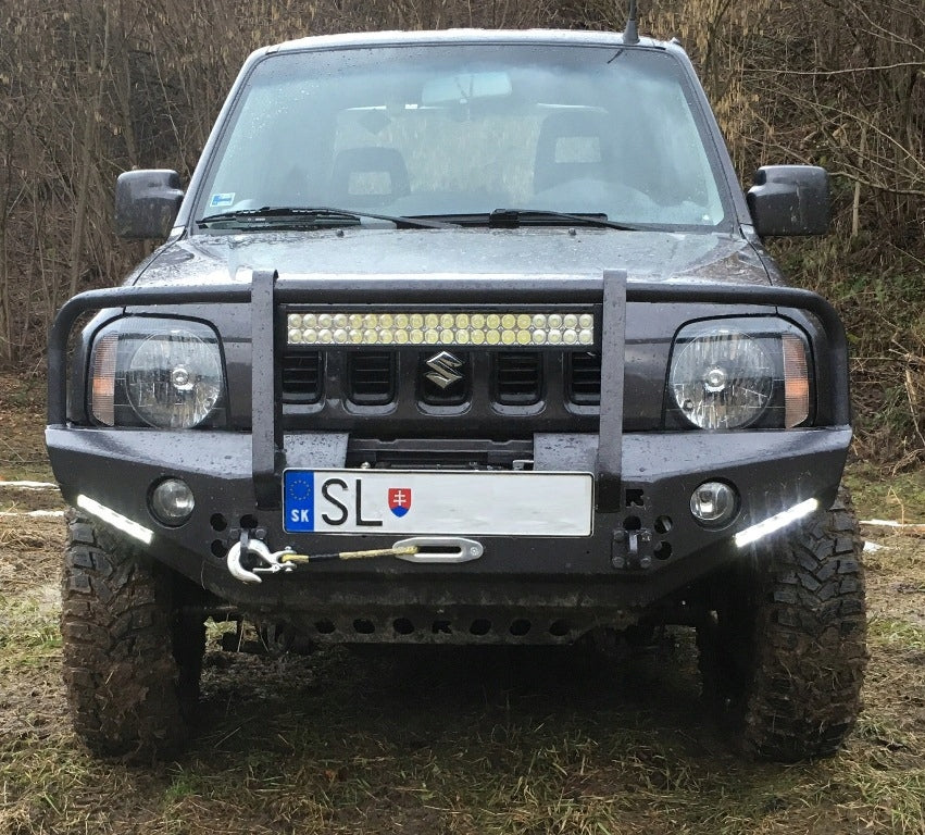 Pare-chocs treuil avec bullbar et protection de phares Suzuki Jimny FJ