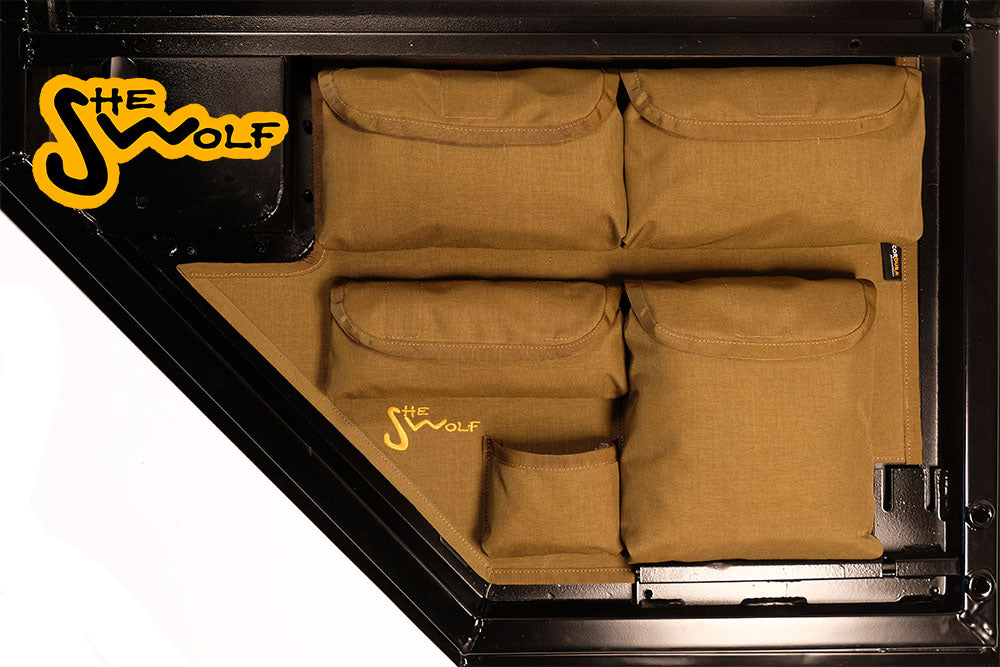 Compartiment de rangement de porte arrière, compatible avec les Land Rover Defender séries 90 et 110.