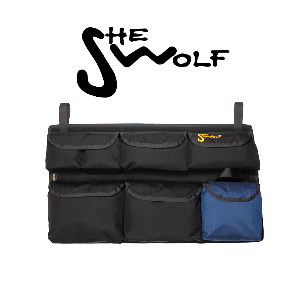 Side window organizer for Jeep Wrangler JLU with first aid kit or replaceable tear-off bag