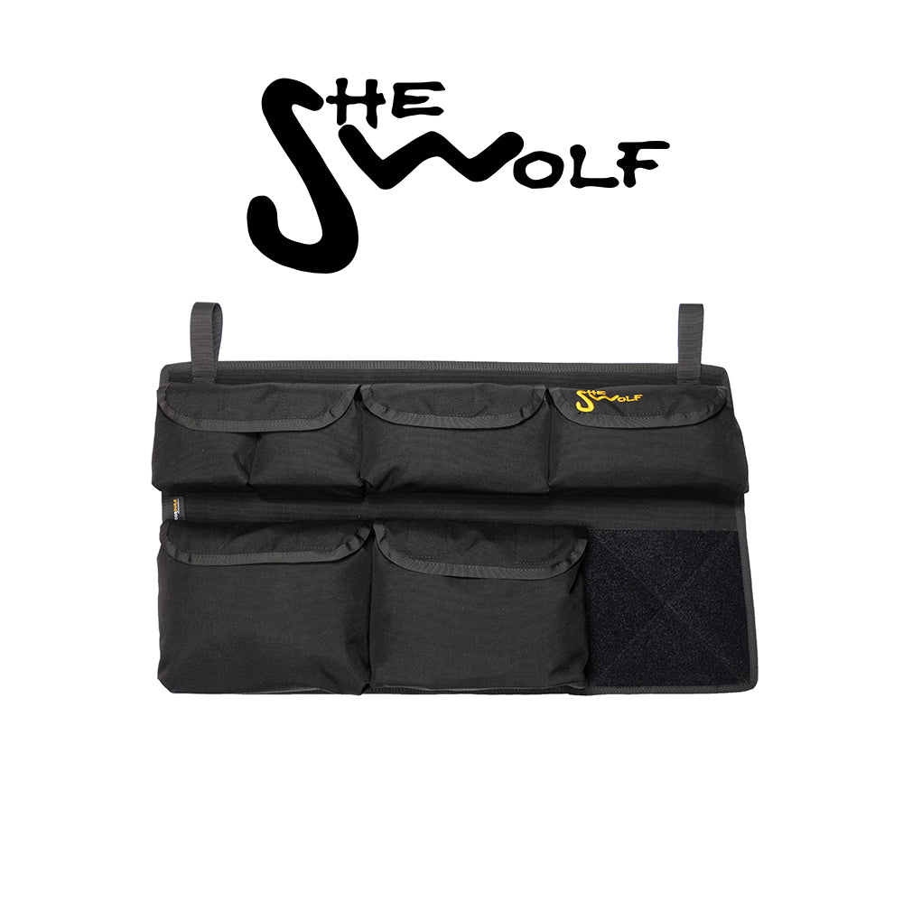 Side window organizer for Jeep Wrangler JLU with first aid kit or replaceable tear-off bag