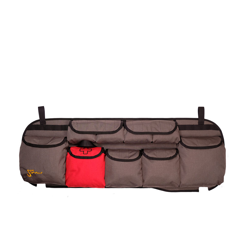 Organisateur de lunette arrière SHE-WOLF pour Suzuki Jimny 2018 – avec trousse de premiers secours ou sac à fermeture arrachée amovible