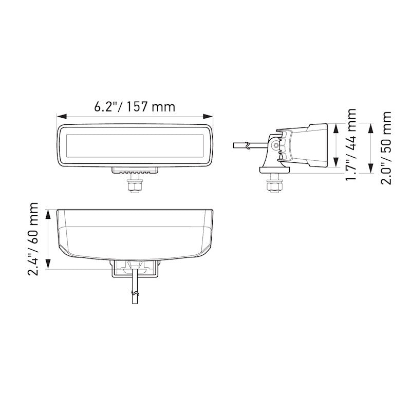 Black Magic Edgeless Mini LED Lightbar Dachträger Heck