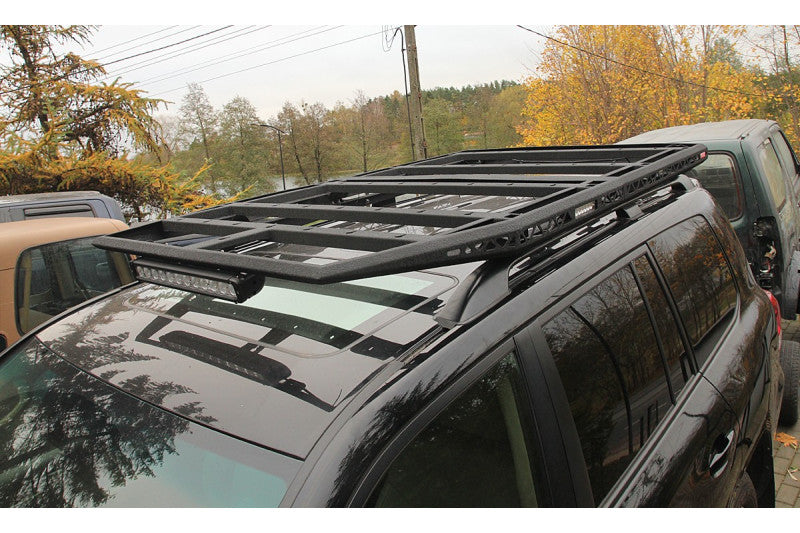 Dachträger-Plattformhalter Toyota Land Cruiser J200 mit Reling – Detailansicht 2