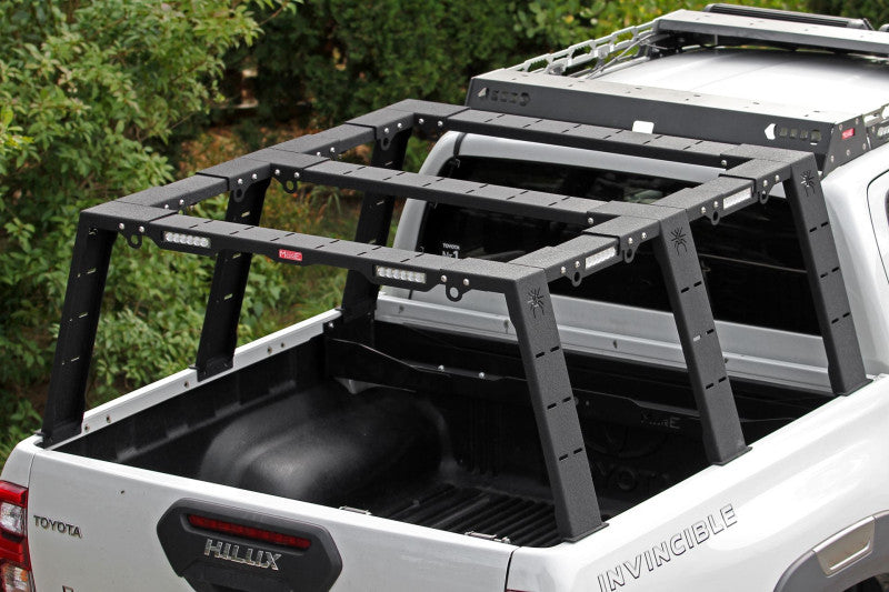 MorE 4x4 Bed Rack Mark II hoch für offene Pickup-Ladefläche – Ansicht 2