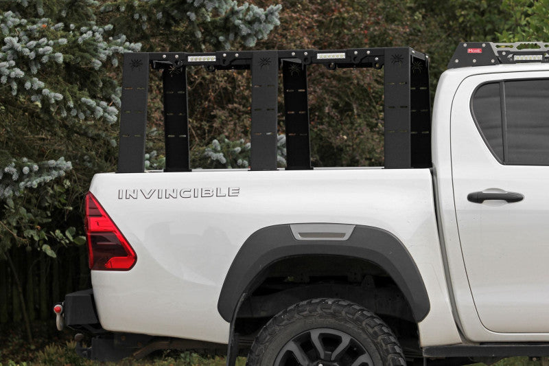 MorE 4x4 Bed Rack Mark II hoch für Pickup mit Rollo – Ansicht 3