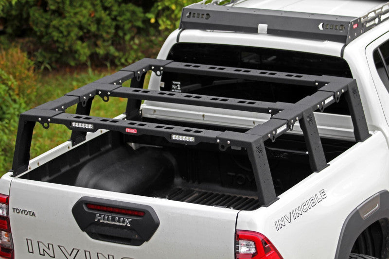MorE 4x4 Bed Rack Mark II niedrig für Pickup mit Rollo – Ansicht 2