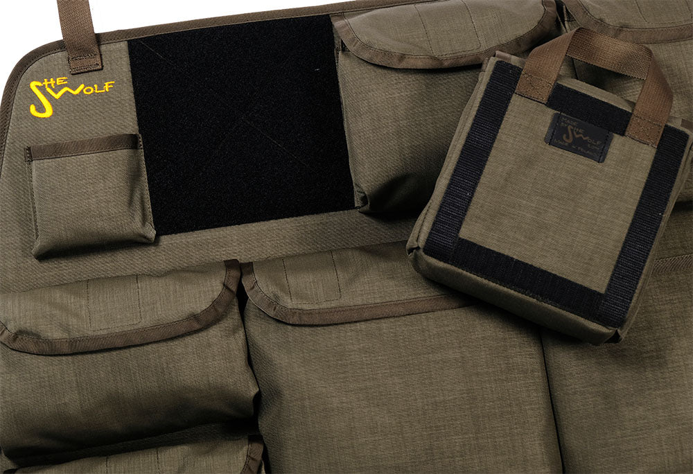 Ensemble organisateur de lunette arrière pour VW T5 avec trousse de premiers secours et sachets détachables